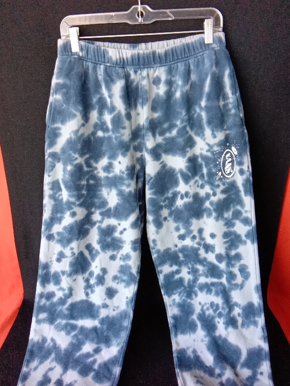 Vans Navy and White Tie-Dye Sweatpants